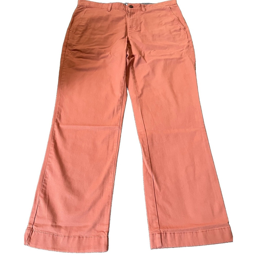 90s L.L. Bean Chino Pants Mens 34/30 Peach Straight Leg Casual Classic